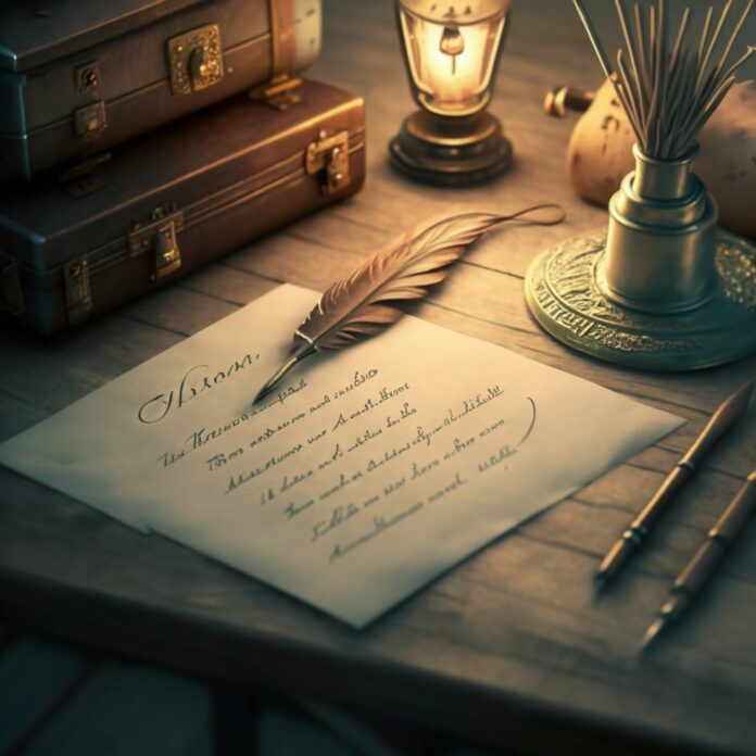 A letter on a desk